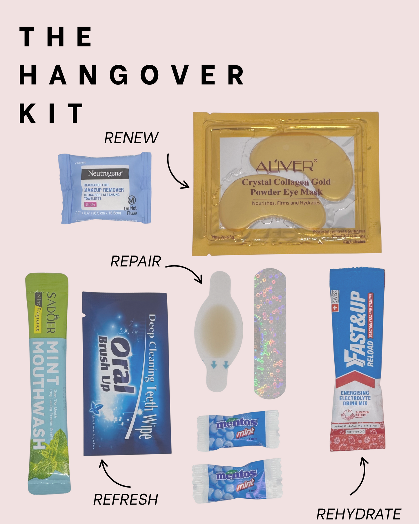 10 x The Hangover Kit : Recovery Kit for Hens, Weddings & Birthdays